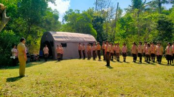 Lakukan Kegiatan Kemah Pramuka Perdana, Ini Pesan Kepsek SMAN 1 Hawu Mehara
