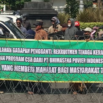 Aksi Warga Tiga Desa, Desak Wakil Rakyat Panggil Pihak PT. Bhimasena Power