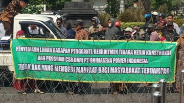 Aksi Warga Tiga Desa, Desak Wakil Rakyat Panggil Pihak PT. Bhimasena Power