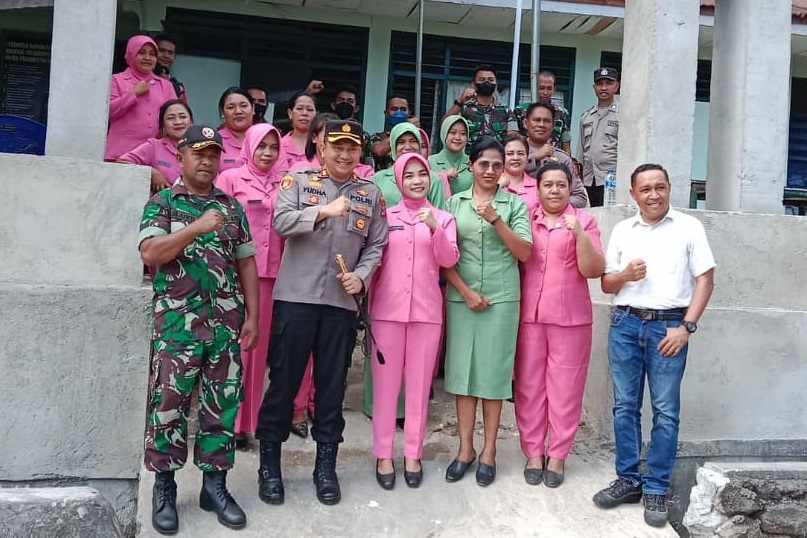 Jalin Sinergitas, Koramil Boawae Sambut Kunjungan Kapolres Nagekeo