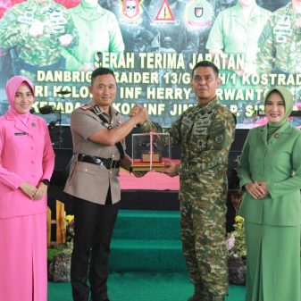 Kapolres Tasikmalaya Kota, Menghadiri Sertijab Komandan Brigif Raider 13 Galuh/1 Kostrad