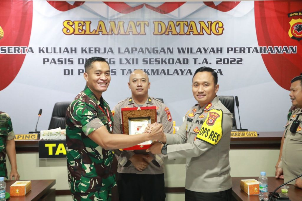 Kapolres Tasikmalaya Kota Menerima Kunjungan Pasis Dikreg LXII Sesko AD TA 2022
