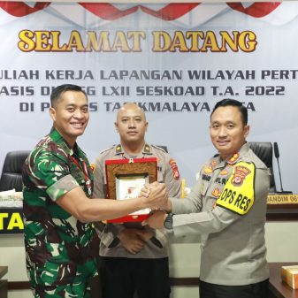 Kapolres Tasikmalaya Kota Menerima Kunjungan Pasis Dikreg LXII Sesko AD TA 2022
