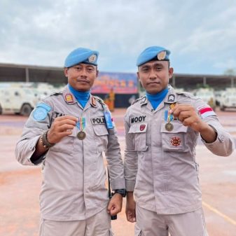 Sukses Misi Perdamaian Di Afrika Tengah, Personel Polda NTT Toreh Medali PBB