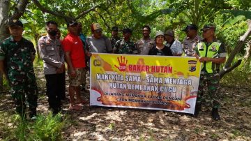 Operasi Bina Kusuma Turangga Polsek Aimere Awasi Karhutla