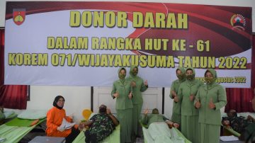 Peduli Sesama, Persit Koorcab Rem 071 Donorkan Darah