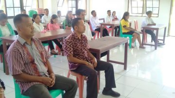 Ujian Seleksi Perangkat Desa Kecamatan Keo Tengah Dipantau Babinsa TNI 1625