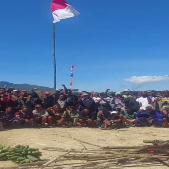 Warga Gelar Posko Jaga Usai Blokir Titik Nol Waduk Lambo