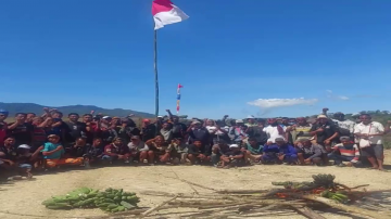 Warga Gelar Posko Jaga Usai Blokir Titik Nol Waduk Lambo