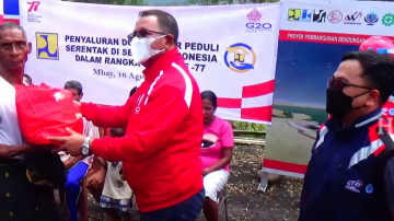 Puluhan Warga Terdampak Waduk Lambo Terima Donasi PUPR