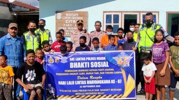 Songsong HUT 67 Satlantas, Polres Ngada Gelar Bhakti Sosial
