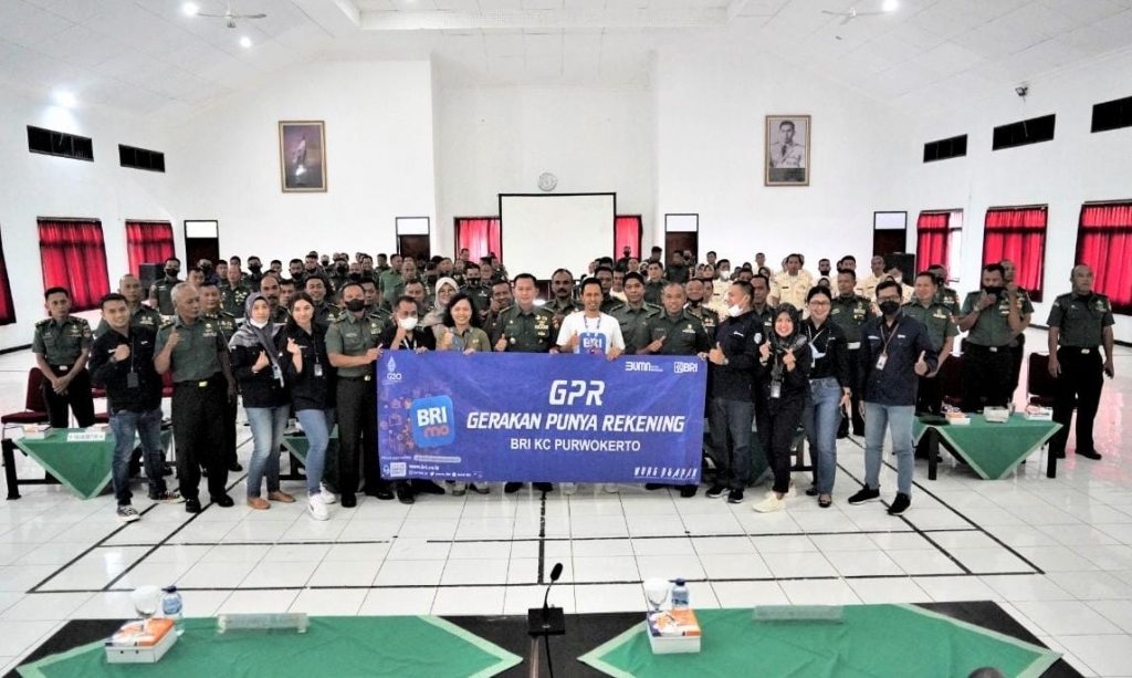 Prajurit dan PNS Korem 071/Wijayakusuma, Sosialisasi dan Perjanjian Kerja Sama Antara TNI AD Dengan Bank BRI Purwokerto