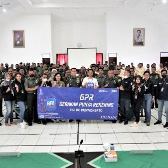 Prajurit dan PNS Korem 071/Wijayakusuma, Sosialisasi dan Perjanjian Kerja Sama Antara TNI AD Dengan Bank BRI Purwokerto