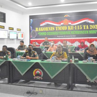 Danrem 071/Wijayakusuma Ikuti Vicon Aster Kasad, Jelang TMMD Ke-115 TA-2022