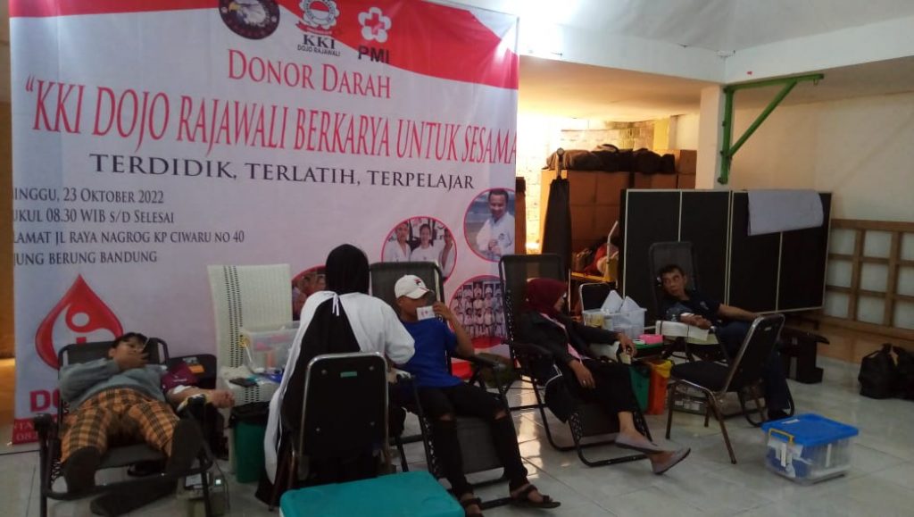 KKI DOJO Rajawali Berulang Tahun Ke-14, Gelar Sosial Donor Darah