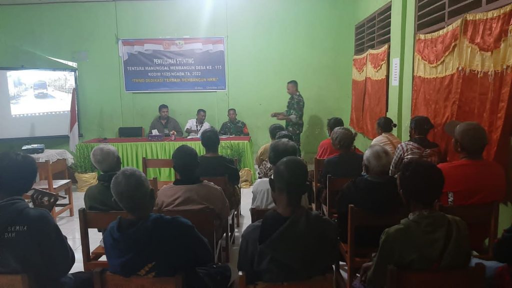 Selain Sasaran Fisik, TMMD-115 Kodim 1625 Gelar Penyuluhan Stunting Dan KB
