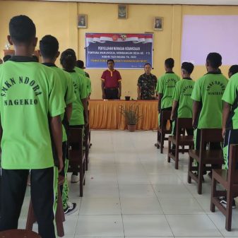 Satgas TMMD Kodim 1625 Gelar Penyuluhan Wawasan Kebangsaan Di Sekolah
