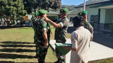 Pimpin Upacara Kenaikan Pangkat Anggota, Ini Pesan Dandim 1625 Ngada