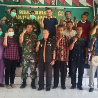 ASN, Lurah Desa Di Nangaroro Terima Penyuluhan Wanwil Dari Satgas TMMD Kodim 1625