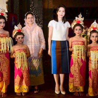 Ibu Iriana Jokowi Lakukan Jamuan Minum Teh Bersama Madam Kim Keon-Hee