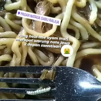 Viral !! Mie Ayam Bercampur Ulat Pada Warung Makan Di Sabu Raijua