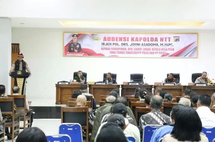 Kunker Ngada, Kapolda NTT Tatap Muka Dengan Berbagai Elemen Di Aula DPRD