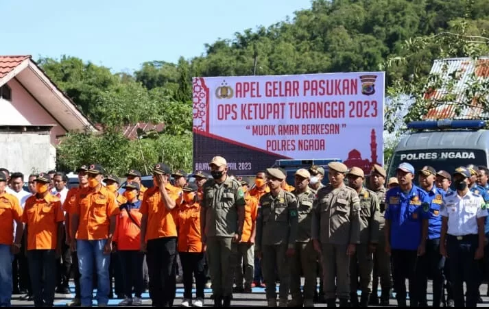 Sambut Idul Fitri 1444H, Polres Ngada Kodim 1625 Instansi Terkait Gelar Pasukan, Simak Amanat Kapolri