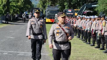 Apel Gelar Pasukan Operasi Ketupat 2023, Kapolres Ende Bacakan Amanat Kapolri