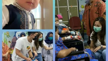 Sambut HUT 1 Tahun Issa Cucu Karlina Damiri, Berbagi Kasih Kepada Anak-anak Di RS Kangker Darmais