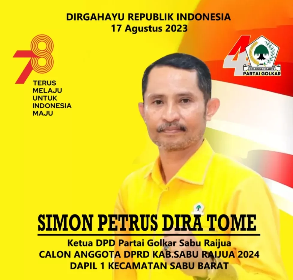 Simon Petrus Dira Tome Mengucapkan Dirgahayu Republik Indonesia Ke -78