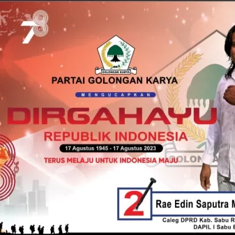 RAE EDIN SAPUTRA MANOE LADO Mengucapkan Dirgahayu Republik Indonesia yang Ke-78