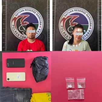 2 Pelaku Penyalahgunaan Narkotika diamankan Satresnarkoba Polres Toraja Utara Usai Memesan dan Menjemput Paket