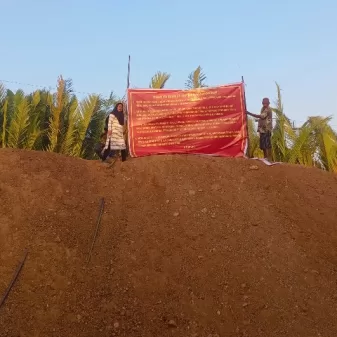 Bentuk Protes Warga, Kini Pemilik Lahan Pasang Plang Serta Boikot Proyek PU Provinsi