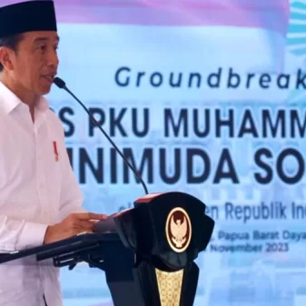 Presiden Jokowi Letak Batu Pertama Rumah Sakit Terintegrasi Pertama Sorong Papua
