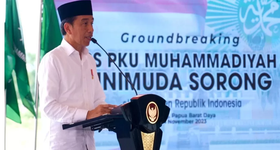 Presiden Jokowi Letak Batu Pertama Rumah Sakit Terintegrasi Pertama Sorong Papua