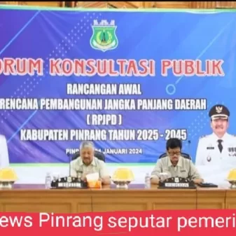 Bupati Pinrang Buka Forum Konsultasi Publik RPJPD Kabupaten Pinrang Tahun 2025 – 2045