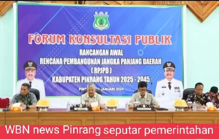Bupati Pinrang Buka Forum Konsultasi Publik RPJPD Kabupaten Pinrang Tahun 2025 – 2045