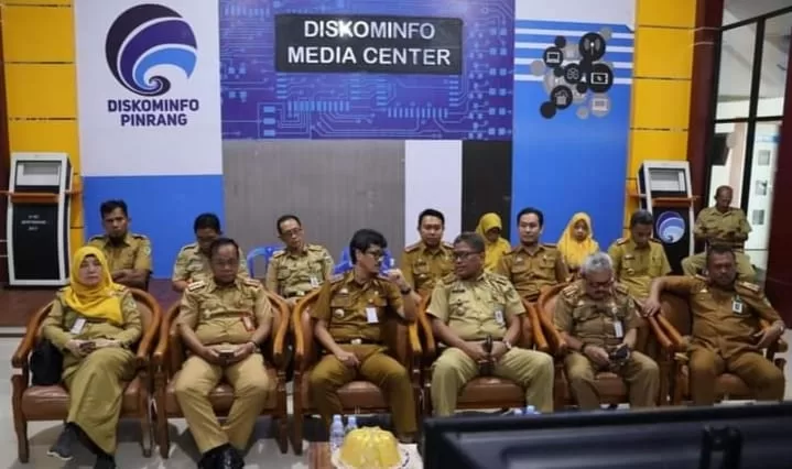 Sekda Pinrang Ikuti Rakor Penanganan Inflasi Secara Virtual
