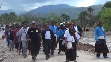 Ketua Distrik THS THM Keuskupan Agung Ende Lukas Mbulang Pimpin Pendadaran Ratusan Peserta Di Anakoli