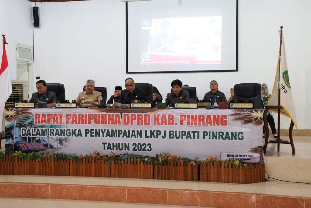 DPRD Pinrang Gelar Sidang Paripurna Pertanggungjawaban Bupati