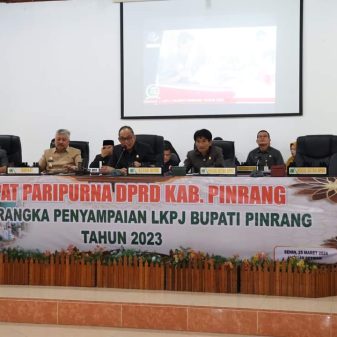 DPRD Pinrang Gelar Sidang Paripurna Pertanggungjawaban Bupati