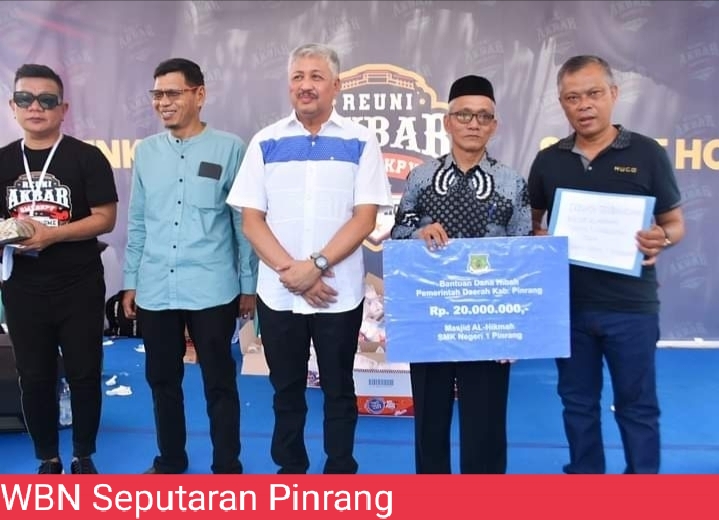 Bupati Pinrang Hadiri Reuni Akbar SEMEA SMK Negeri 1 Pinrang