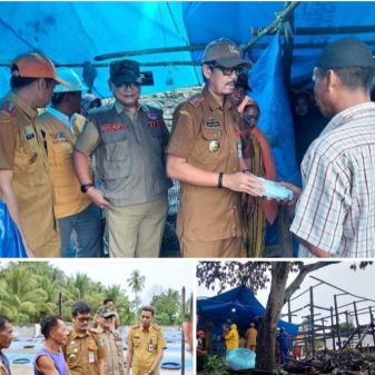 Plh Bupati Pinrang Serahkan Bantuan Korban Kebakaran Di Desa Tapporang Dan Desa Lerang