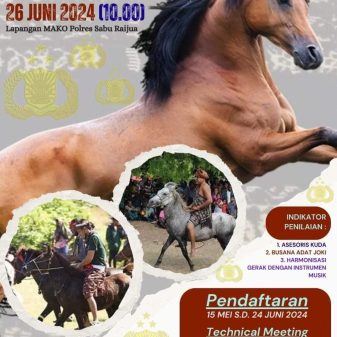 Sambut HUT Bayangkara Ke 78, Polres Sabu Raijua Gelar Lomba Kuda Menari