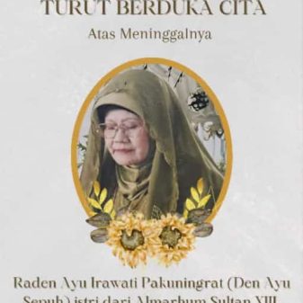 Kabar Duka Den Ayu Sepuh Istri Alm Sultan XIII Keraton Kasepuhan Cirebon Wafat