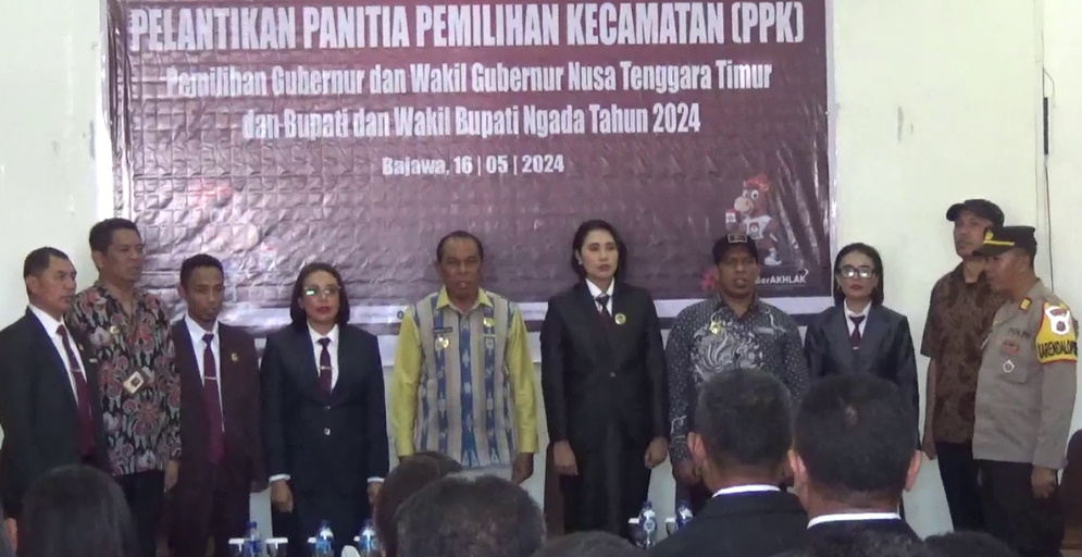 Lantik PPK Pemilu, Ketua KPU Ngada Ingatkan Pegang Teguh Pakta Integritas