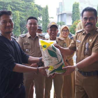 Pj Bupati Pinrang Serahkan Bantuan Penanganan Bencana Alam Sektor Pertanian.