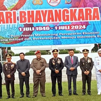 Pelaksanaan Upacara HUT BHAYANGKARA KE- 78 Di Halaman Kantor Gubernur Sulawesi Utara