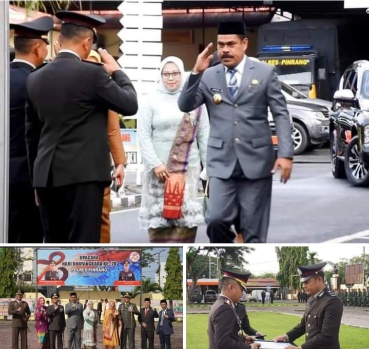 Pj.Bupati Pinrang Hadiri Acara Ulang Tahun Bayangkara Ke-78