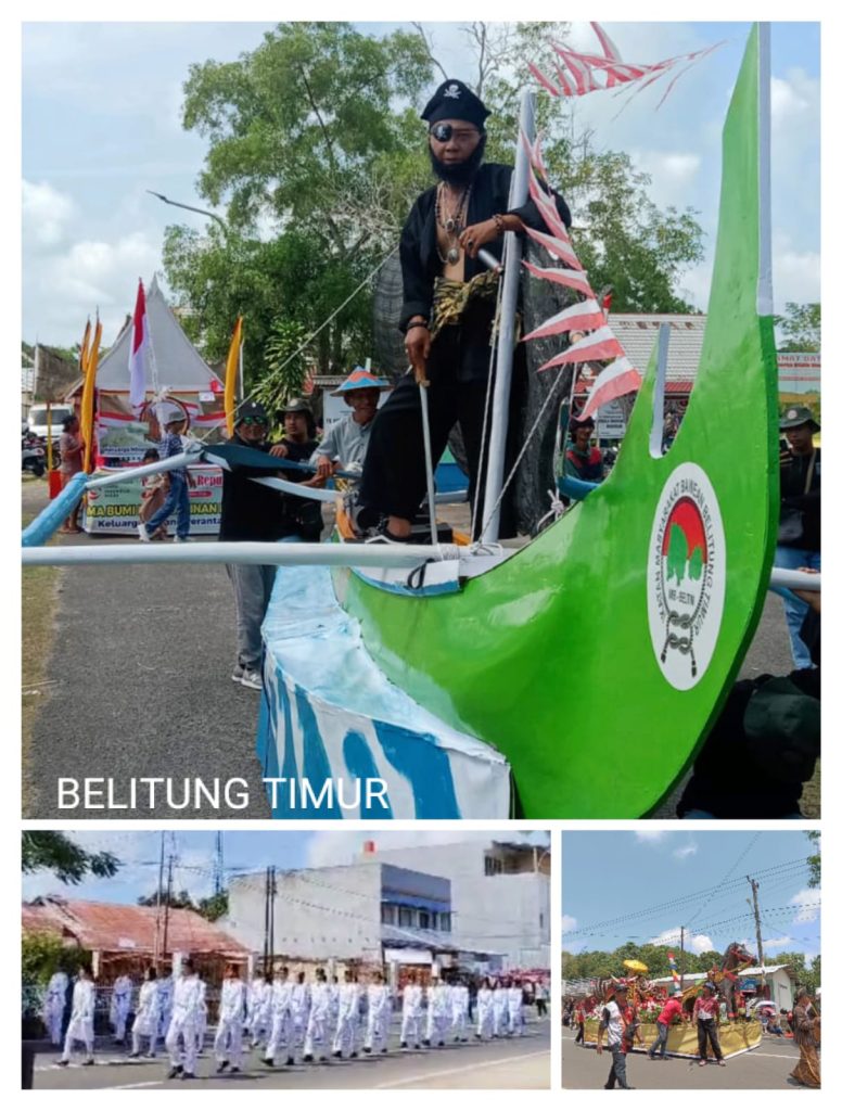 Pawai Karnaval di Kabupaten Belitung Timur, Provinsi Babel Sangat Meriah